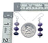 Genuine Sterling Silver Amethyst Bead Hook Dangle Earrings SX10522