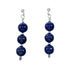Navajo Indian Lapis Sterling Silver Bead Hook Dangle Earrings SX10523