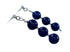 Navajo Indian Lapis Sterling Silver Bead Hook Dangle Earrings SX10523