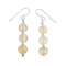 Genuine Sterling Silver Agate Bead Hook Dangle Earrings SX10557