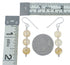 Genuine Sterling Silver Agate Bead Hook Dangle Earrings SX10557