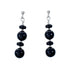 Sterling Silver Navajo Onyx Bead Post Dangle Earrings SX10528