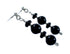 Sterling Silver Navajo Onyx Bead Post Dangle Earrings SX10528