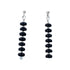 Onyx Sterling Silver Southwest Bead Post Dangle Earrings SX10525