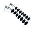 Navajo Hematite Sterling Silver Hook Dangle Earrings SX10555