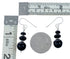 Sterling Silver Navajo Onyx Bead Hook Dangle Earrings SX10526