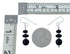 Sterling Silver Navajo Onyx Bead Hook Dangle Earrings SX10527