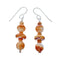 Navajo Sterling Silver Oyster Shell Bead Hook Dangle Earrings SX10533