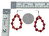 Native American Coral Bead Post Dangle Earrings SX10553