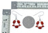 Sterling Silver Navajo Coral Bead Hook Dangle Earrings SX10530