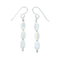 Navajo Sterling Silver Mother of Pearl Bead Hook Dangle Earrings SX10524