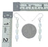 Navajo Sterling Silver Mother of Pearl Bead Hook Dangle Earrings SX10524
