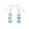 Blue Lace Agate Sterling Silver Native American Hook Dangle Earrings SX10538
