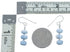 Blue Lace Agate Sterling Silver Native American Hook Dangle Earrings SX10538