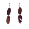 Navajo Red Jasper Sterling Silver Bead Post Dangle Earrings SX10534