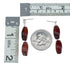 Navajo Red Jasper Sterling Silver Bead Post Dangle Earrings SX10534