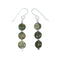 Native American Unakite Sterling Silver Bead Hook Dangle Earrings SX10556