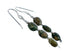 Native American Unakite Sterling Silver Bead Hook Dangle Earrings SX10556