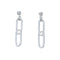 Native American Authentic Sterling Silver Post Link Bead Earrings SX10539