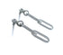 Native American Authentic Sterling Silver Post Link Bead Earrings SX10539