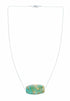 Navajo Turquoise Pendant Sterling Silver Italian Rope Chain Necklace Set SX10541