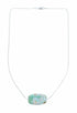 Navajo Turquoise Pendant Sterling Silver Italian Rope Chain Necklace Set SX10542