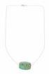 Unique Navajo Turquoise Pendant Sterling Silver Italian Rope Chain Necklace Set SX10543