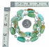 Navajo Kingman Turquoise Sterling Silver Bead Necklace SX10513