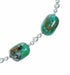 Turquoise Genuine Sterling Silver Navajo Bead Necklace Set SX10536