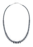 Sterling Silver And Hematite Navajo Bead Necklace SX10516
