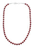 Native American Coral And Sterling Silver Bead Necklace SX10514