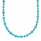Navajo Turquoise Sterling Silver Native American Jewelry Bead Necklace SX10512