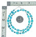 Navajo Turquoise Sterling Silver Native American Jewelry Bead Necklace SX10512