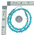 Navajo Turquoise Sterling Silver Native American Jewelry Bead Necklace SX10511