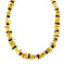 Amber Sterling Silver Native American Bead Necklace SX10515