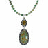 Navajo Turquoise Sterling Silver Necklace Pendant Set SX10518