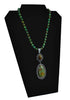 Navajo Turquoise Sterling Silver Necklace Pendant Set SX10518