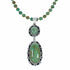 Navajo Turquoise Sterling Silver Necklace Pendant Set SX10519