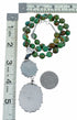 Native American Turquoise Sterling Silver Navajo Necklace Pendant Set SX10520