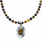 Navajo Sterling Silver Navajo Tiger Eye Bead Necklace Set SX10517