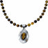 Navajo Sterling Silver Navajo Tiger Eye Bead Necklace Set SX10517