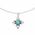 Southwest Turquoise Sterling Silver Rope Chain Necklace Set SX10544