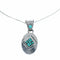 Southwest Turquoise Inlay Sterling Silver Box Chain Necklace Set SX10545