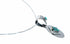 Southwest Turquoise Inlay Sterling Silver Box Chain Necklace Set SX10545