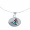 Navajo Sterling Silver Multicolor Hummingbird Pendant Italian Box Chain Necklace Set SX10551