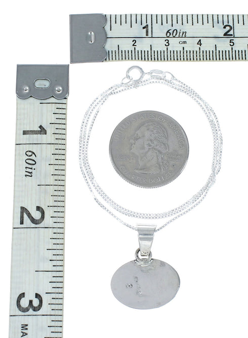 Navajo Sterling Silver Multicolor Hummingbird Pendant Italian Box Chain Necklace Set SX10551