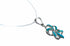 Southwest Turquoise Flower Inlay Sterling Silver Box Chain Necklace Set SX10546