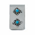 Navajo Native American Turquoise Sterling Silver Money Clip SX10577