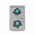 Navajo Native American Turquoise Sterling Silver Money Clip SX10578