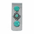 Native American Turquoise Sterling Silver Navajo Money Clip SX10575